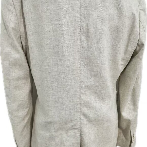 (BR) Men's Sport Coat Blazer  Linen Blend Blazer 38C Beige (S ) FITS Lady(L) - Picture 3 of 16